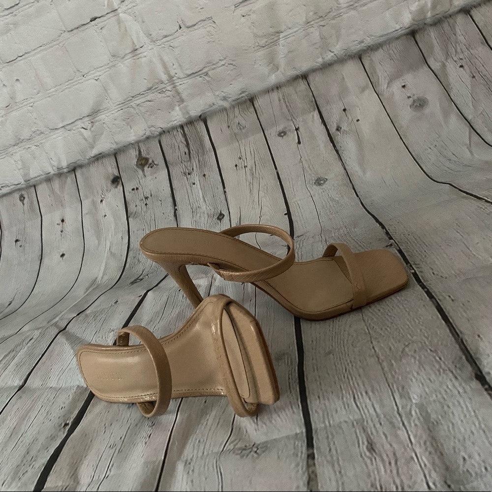 Forever 21 nude heeled sandals size 7.5